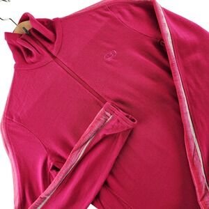 Icebreaker 260 Bodyfit 100% Merino wool Pink Quarter Zip Sweater Women's Medium